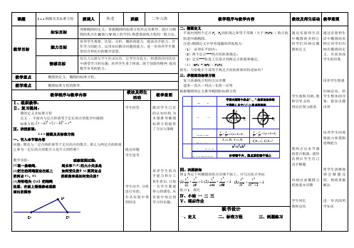 椭圆及其标准方程教案