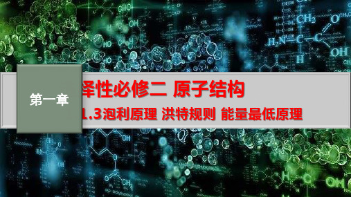 泡利原理洪特规则能量最低原理-课件2021-2022学年高二化学人教版(2019)选择性必修2