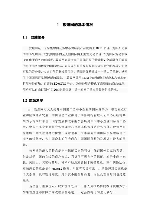 敦煌网案例分析报告