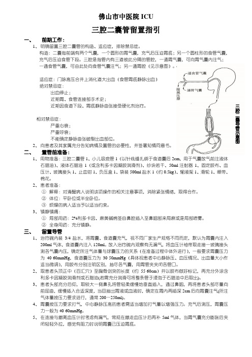 三腔二囊管操作流程