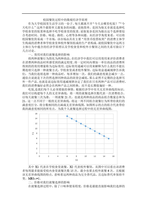 校园餐饮过程中的微观经济学原理