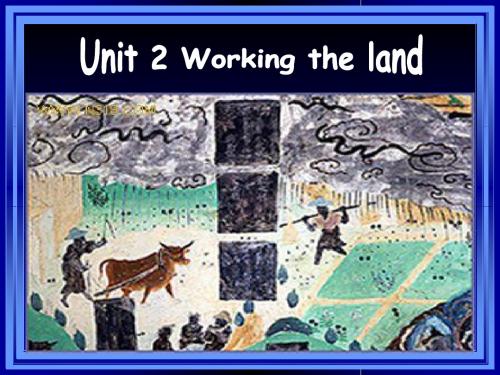 人教版必修4：Unit 2 Working the land warming up and reading(共31张PPT)