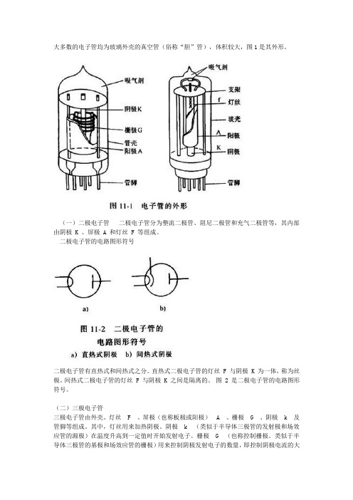 电子管的结构及性能特点