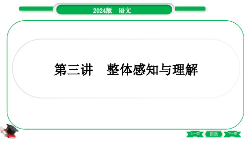 2024年中考语文总复习第三部分现代文阅读第三讲整体感知与理解