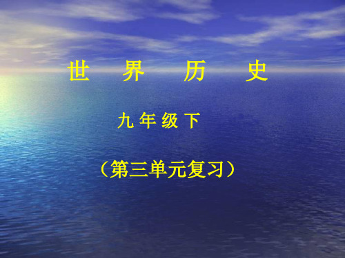 九年级历史下学期第3单元复习课件