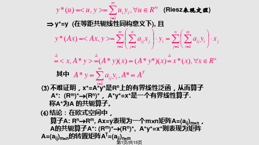 专题十三 共轭算子与自共轭算子PPT课件