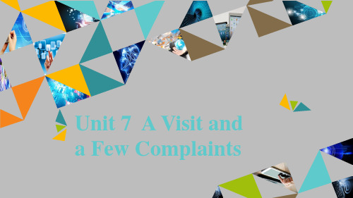 外研版高中英语中国之旅(学生用书)：Unit 7  A Visit and a Few Complaints