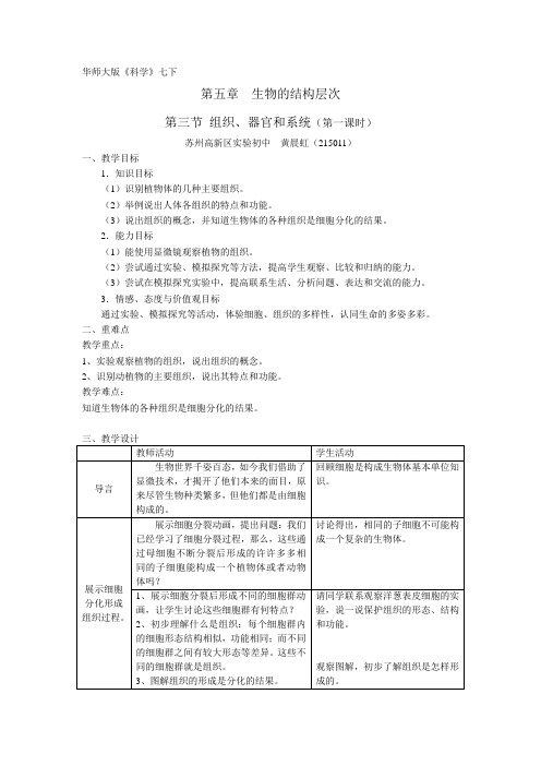 华师大版科学七下