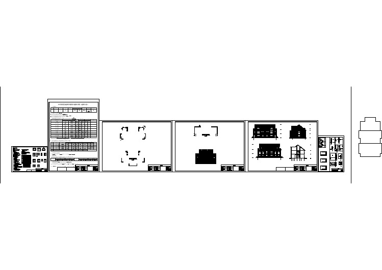 某地三层框架结构小别墅建筑施工图