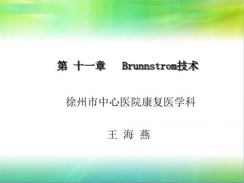 康复治疗学Brunnstrom技术ppt课件