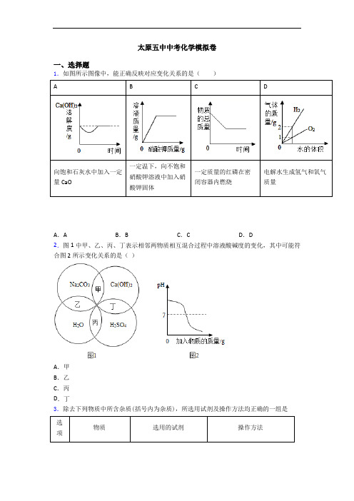 太原五中中考化学模拟卷