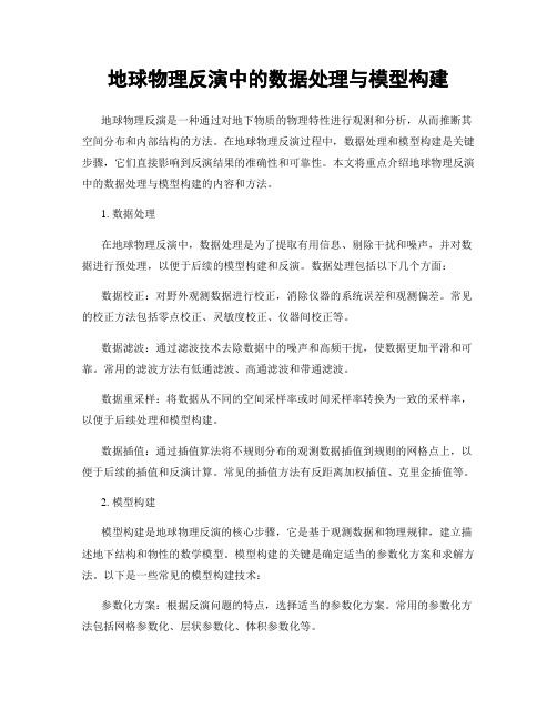 地球物理反演中的数据处理与模型构建