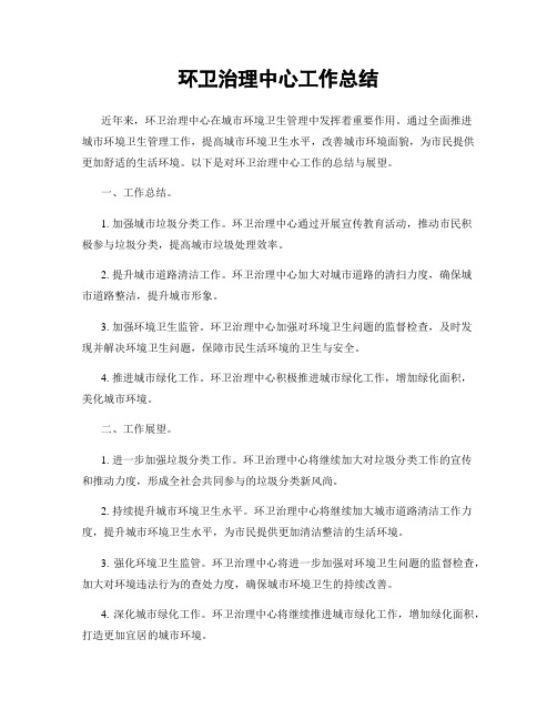 环卫治理中心工作总结