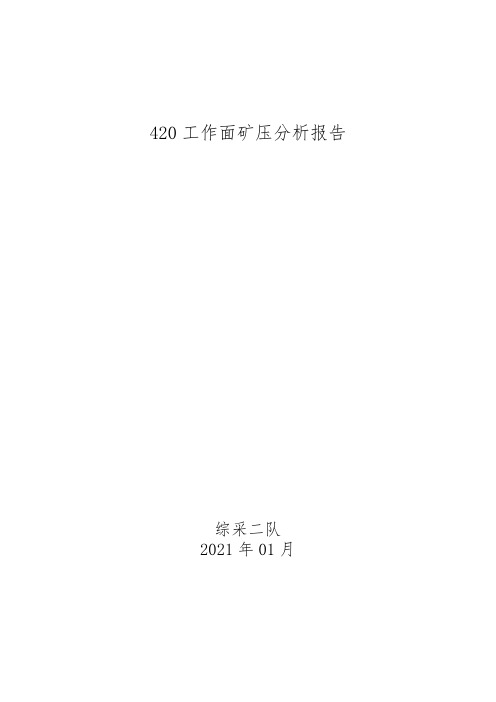 2021年1月份420矿压分析报告