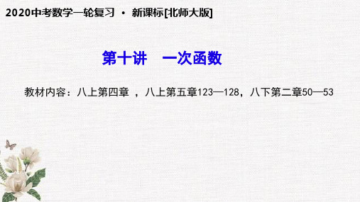 第十讲一次函数-2020年北师大版中考数学一轮复习课件(共18张PPT) (1)