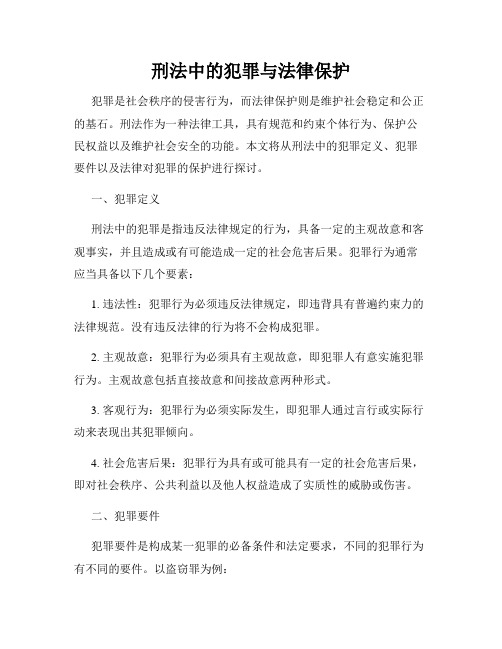 刑法中的犯罪与法律保护