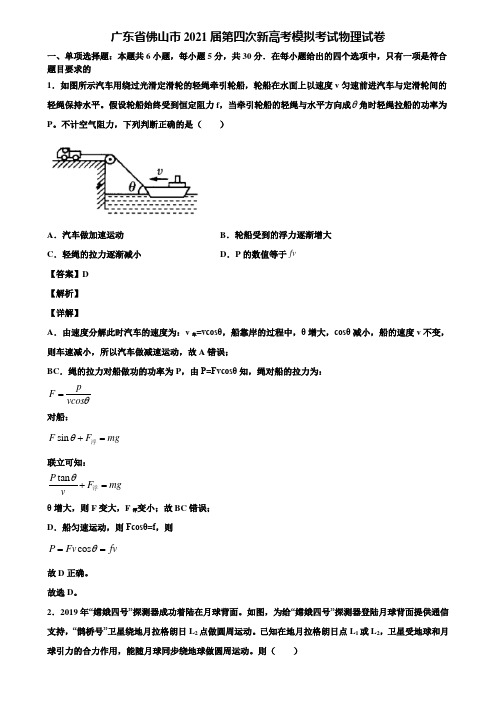 广东省佛山市2021届第四次新高考模拟考试物理试卷含解析