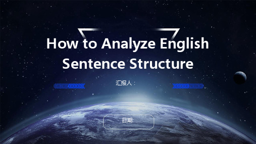 How to Analyze English Sentence Structure