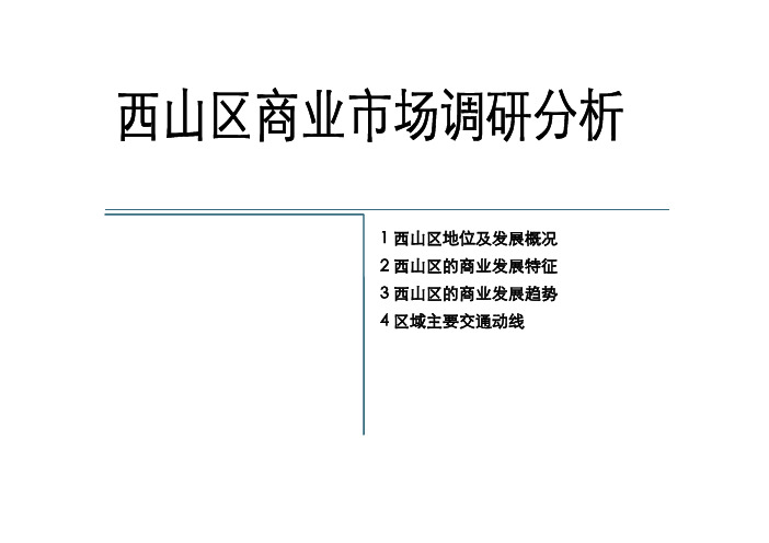 昆明西山区商业市场调研分析报告