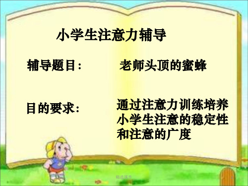 小学生注意力辅导PPT课件