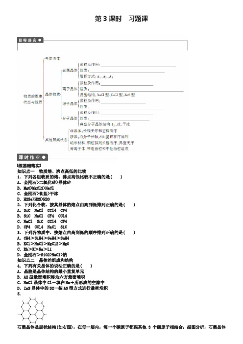 【步步高】(新课标)2018-2019学年高中化学 第3章 物质的聚集状态与物质性质复习课 鲁科版选修3