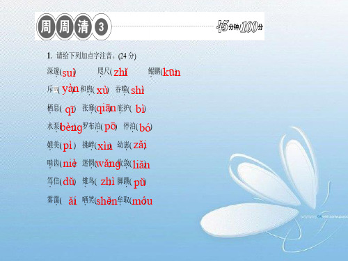 人教版八年级语文下册周周清3