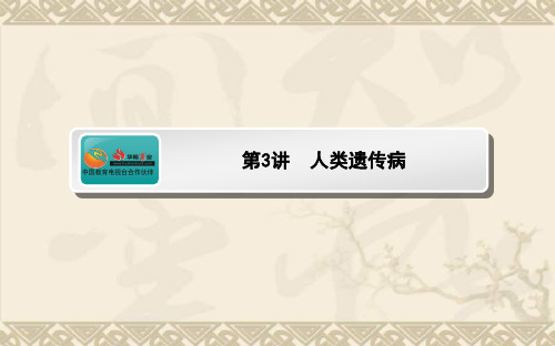 高考生物一轮复习 5.3 人类遗传病课件 新人教版必修2