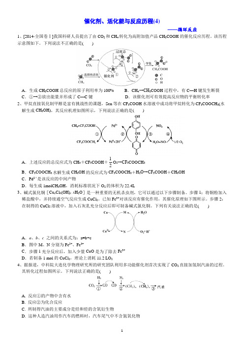 突破08 催化剂、活化能与反应历程(4)——循环反应