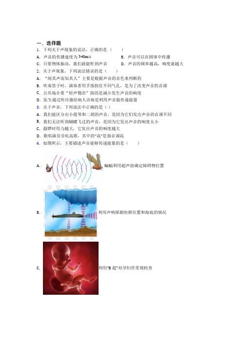 初中物理八年级上册第二章《声现象》检测(包含答案解析)(23)