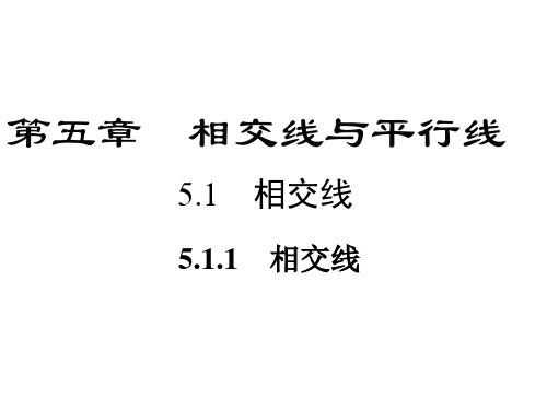 最新人教版初一数学下册第五章相交线与平行线全单元课件