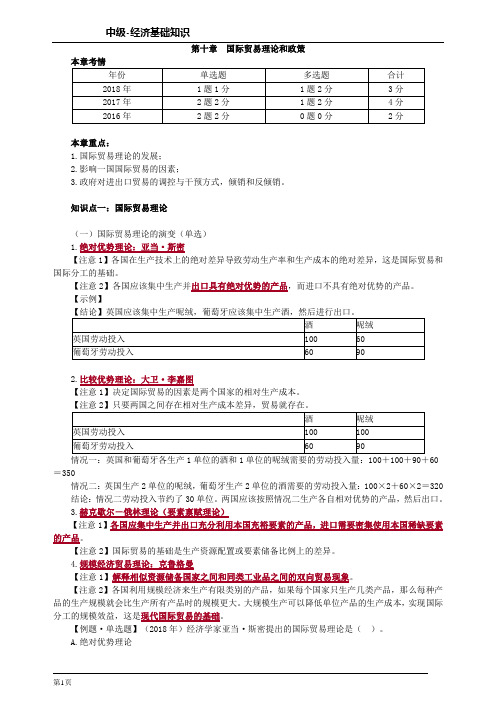 2020中级-经济基础知识第十章