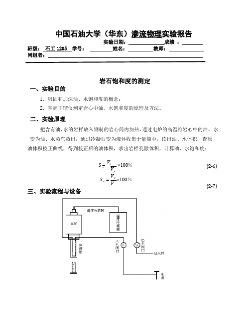 岩心饱和度的测定