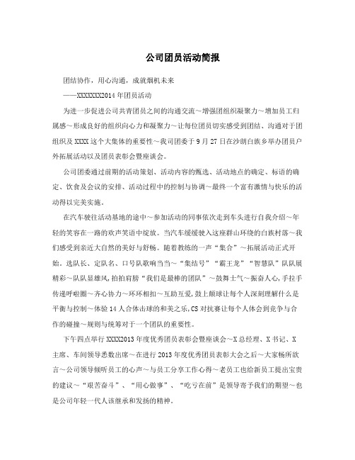 公司团员活动简报