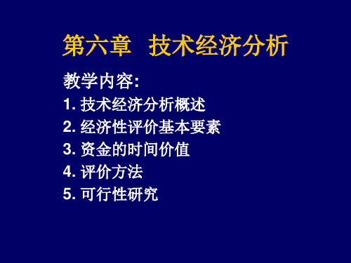 技术经济分析