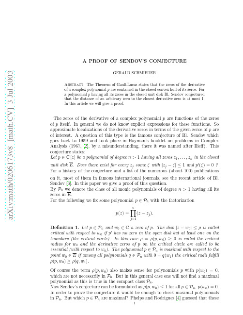 A proof of Sendov's conjecture