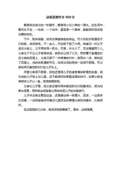 这就是爱作文450字