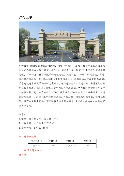 广西地区会计硕士(MPAcc)院校分析—广西大学