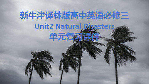 新牛津译林版高中英语必修三Unit2Natural Disasters单元复习课件