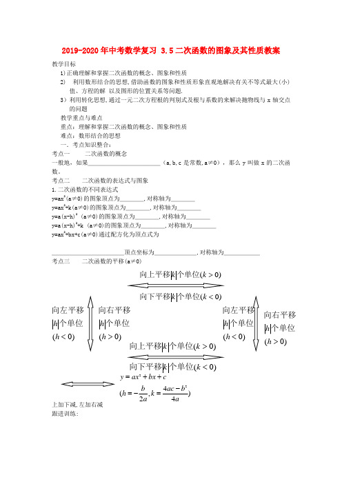 2019-2020年中考数学复习 3.5二次函数的图象及其性质教案