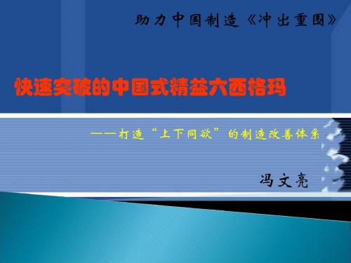 快速突破的中国式精益六西格玛(1) 