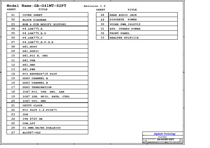 GA-G41MT-S2PT_R10 主板线路图