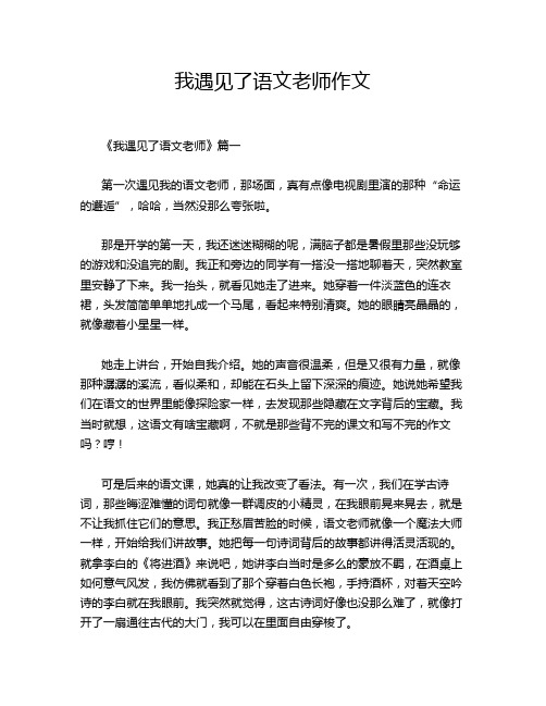 我遇见了语文老师作文