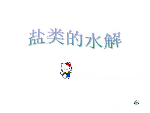 高三化学盐类的水解2