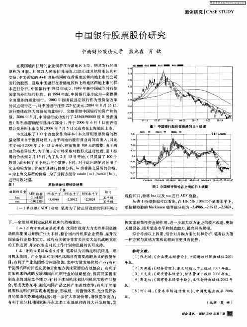 中国银行股票股价研究