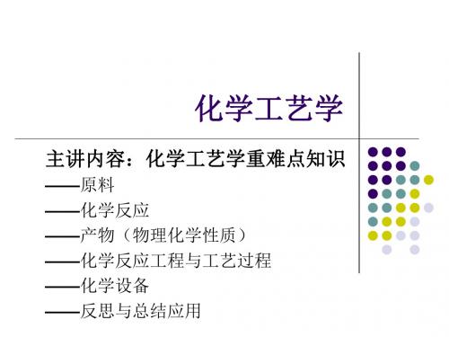 化学工艺学重难点知识