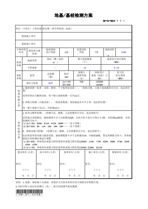 GD-C1-3214 地基-基桩检测方案