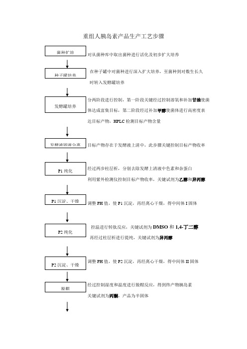 胰岛素工艺流程说明