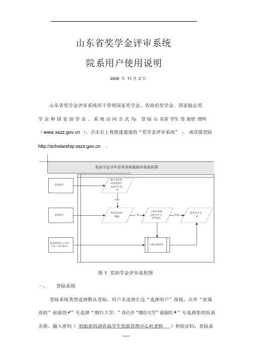 山东省奖学金评审系统