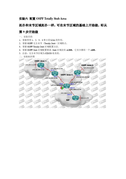 实验06-配置OSPF完全末节区域