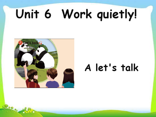 人教版PEP五年级下册英语Unit6 Work quietly  PartA(共10张PPT)